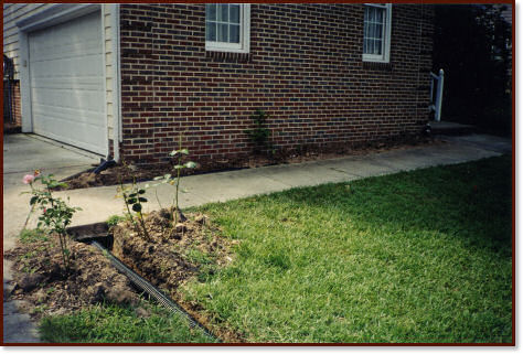 pipe buried in lawn